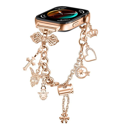 For Huawei Watch Fit 3 Pendants Design Rhinestones Decor Watch Strap Alloy Bracelet