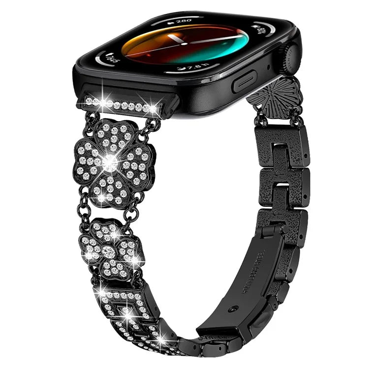 For Huawei Watch Fit 3 Band Smart Watch Metal Wrist Strap with Rhinestone