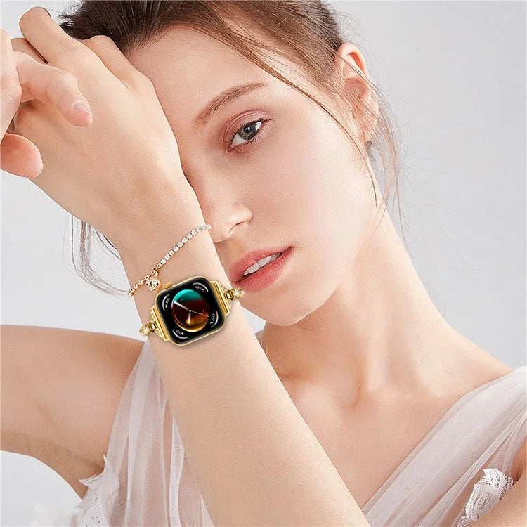 For Huawei Watch Fit 3 Metal Band Rhinestones Decorated Bracelet Strap