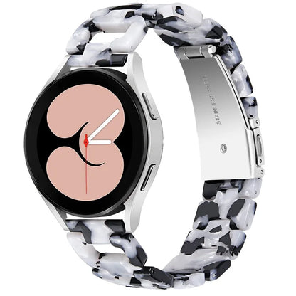 D-Shape Strap for Garmin Vivomove 3 / GarminMove 3 Resin Bracelet Watchband Replacement+White