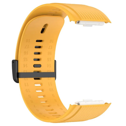 For Huawei Watch D Adjustable Silicone+Metal Watch Strap Flexible Wrist Band with Buckle