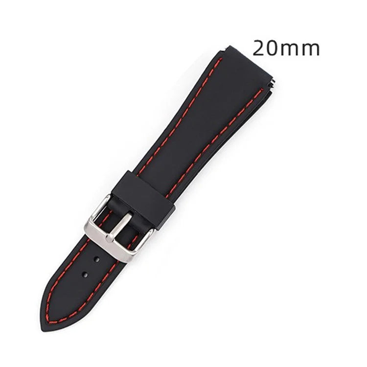 For Huawei Watch GT 2 / 3 / 3 Pro / Samsung Galaxy Watch6 Classic Band 20mm Waterproof Fluorubber Watch Strap