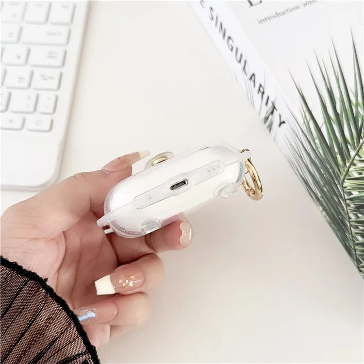 For Apple AirPods Pro Charging Case Cover Bluetooth Headset Case with Ring Buckle