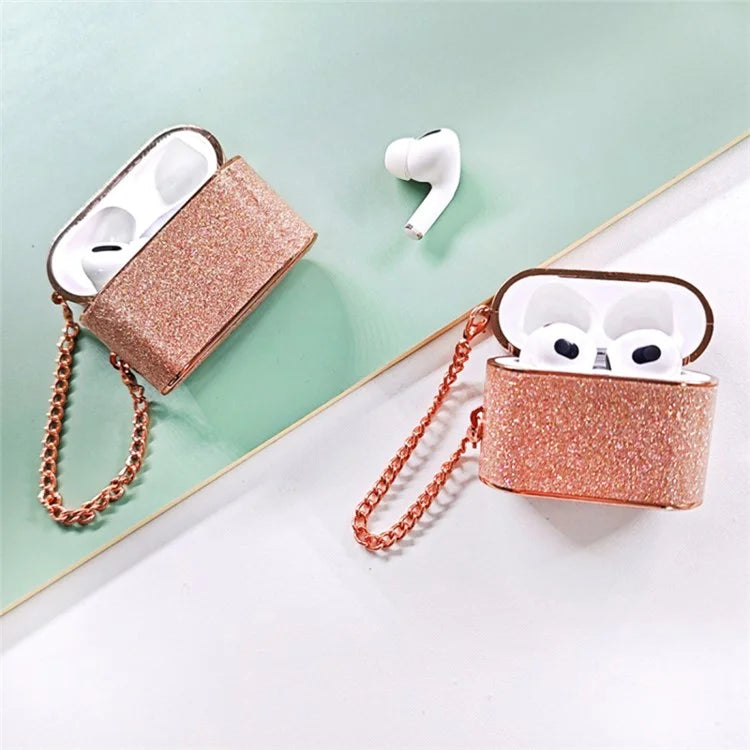 For Apple AirPods 3 TWS Headset Cover Leather Texture PC+TPU Earphone Case