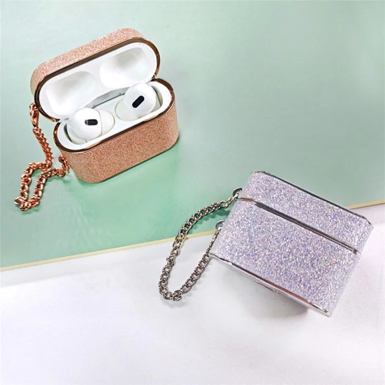 For Apple AirPods with Charging Case (2016) / (2019)  /  AirPods with Wireless Charging Case (2019) Glitter Powder Bluetooth Earphone Cover