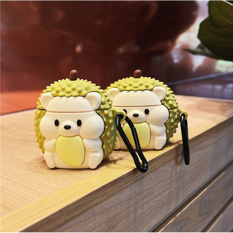 For AirPods Pro 2 / AirPods Pro Cartoon Durian Shape Silicone Case Headset Protection Cover