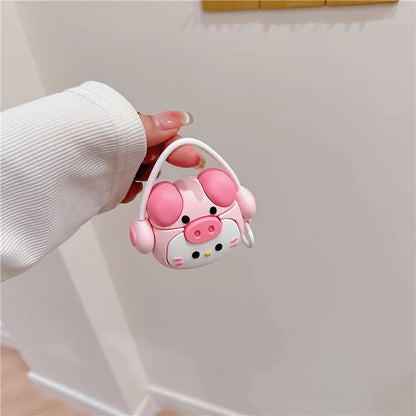 For Apple Airpods 3 Cartoon Kitty Bluetooth Earphone Cover Soft Silicone Case with Hanging Buckle