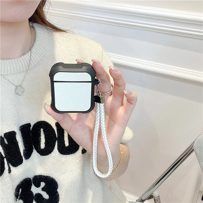 For Apple AirPods with Charging Case (2016) / (2019) /  AirPods with Wireless Charging Case (2019) TPU Sleeve Case with Wrist Strap