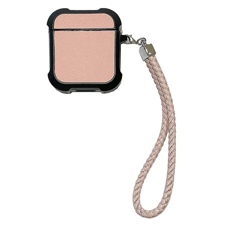 For Apple AirPods with Charging Case (2016) / (2019) /  AirPods with Wireless Charging Case (2019) TPU Sleeve Case with Wrist Strap