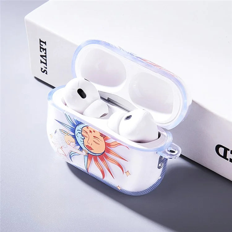 For Apple AirPods Pro Charging Case Cover Pattern Print TWS Earbuds TPU Case