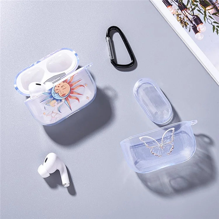 For Apple AirPods Pro Charging Case Cover Pattern Print TWS Earbuds TPU Case