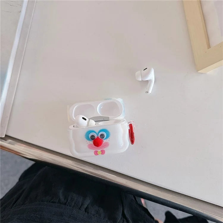 For Apple AirPods Pro 2 / AirPods Pro Protective Cover Colorful Clown TPU Case with Ring Buckle