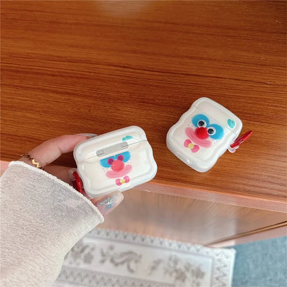 For Apple AirPods Pro 2 / AirPods Pro Protective Cover Colorful Clown TPU Case with Ring Buckle