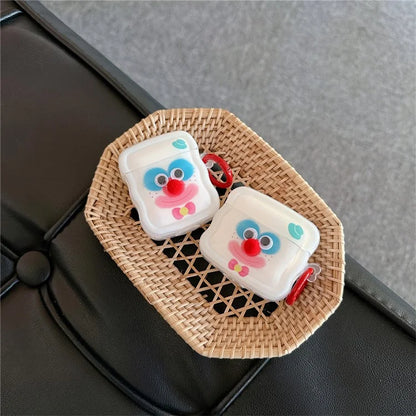 For Apple AirPods Pro 2 / AirPods Pro Protective Cover Colorful Clown TPU Case with Ring Buckle