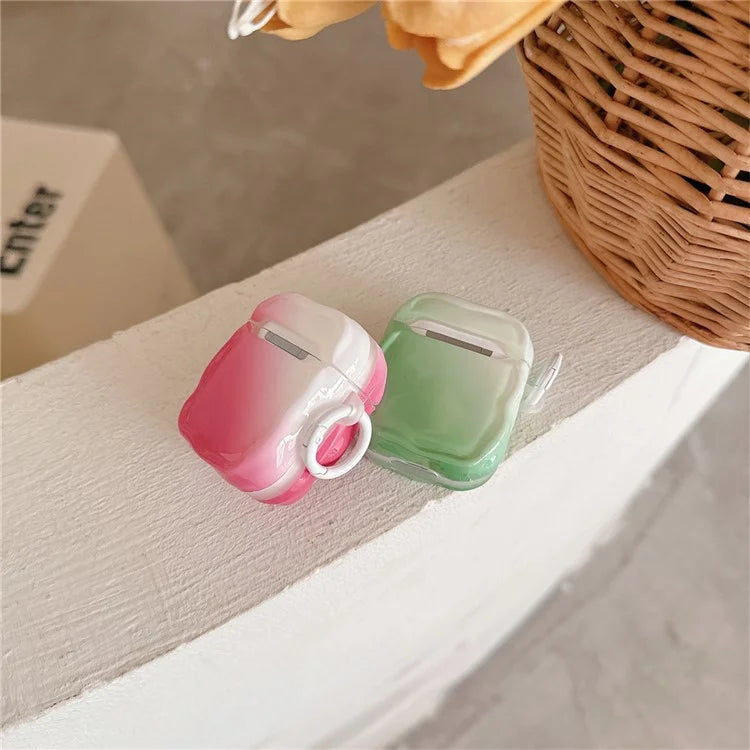 For Apple AirPods with Wireless Charging Case (2019) / AirPods with Charging Case (2019) / (2016) IMD Earphone TPU Case with Buckle