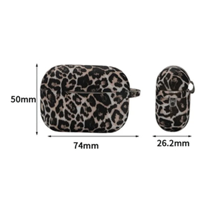 For Apple AirPods Pro 2 Charging Case Cover Leopard Print Pattern TWS Earbuds Silicone Case with Buckle