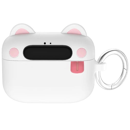 For Apple AirPods Pro 2 / AirPods Pro Bluetooth Earphones Cartoon Animal Liquid Silicone Case with Hanging Buckle