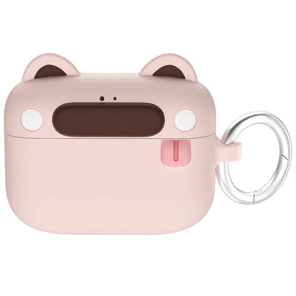 For Apple AirPods Pro 2 / AirPods Pro Bluetooth Earphones Cartoon Animal Liquid Silicone Case with Hanging Buckle