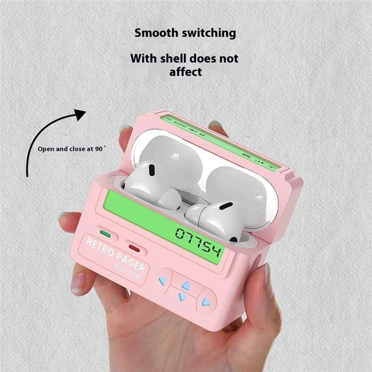 For Apple AirPods Pro 2 / AirPods Pro Case Retro Pager Design Silicone Earbuds Protective Cover