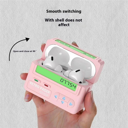 For Apple AirPods Pro 2 / AirPods Pro Case Retro Pager Design Silicone Earbuds Protective Cover