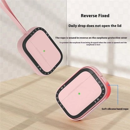 For AirPods Pro 2 Silicone Case Earbuds Shockproof Protective Cover with Anti-Loss Strap