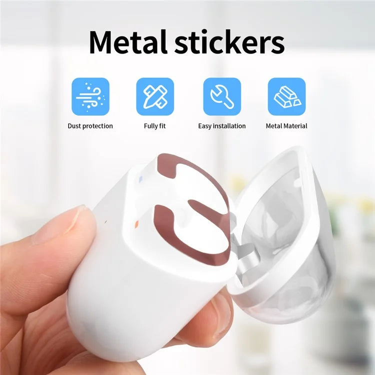 For Samsung Galaxy Buds3 Charging Case Bluetooth Earbuds Metal Sticker Anti-Dust Protective Decals