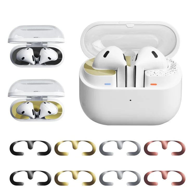 For Samsung Galaxy Buds3 Charging Case Bluetooth Earbuds Metal Sticker Anti-Dust Protective Decals