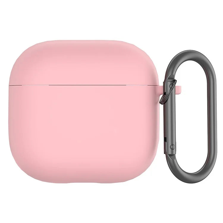 For AirPods 4 Case Silicone Wireless Earphone Protective Cover with Carabiner