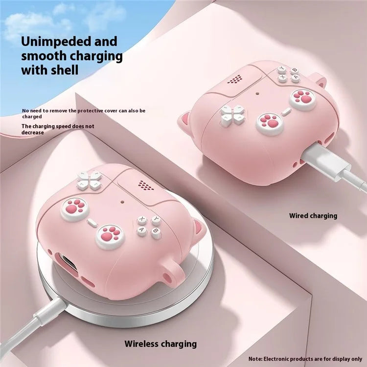 For AirPods 4 Case Cute Cat Liquid Silicone Earphone Cover