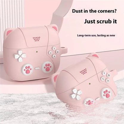 For AirPods 4 Case Cute Cat Liquid Silicone Earphone Cover