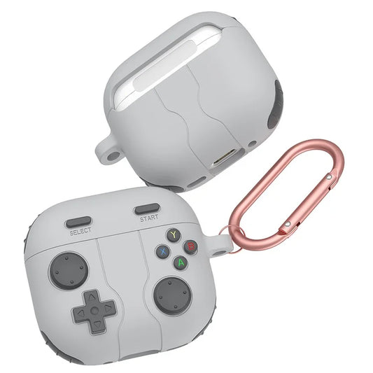 For AirPods 4 Case Game Console Shape Earphones Silicone Shell with Carabiner