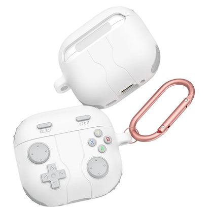 For AirPods 4 Case Game Console Shape Earphones Silicone Shell with Carabiner