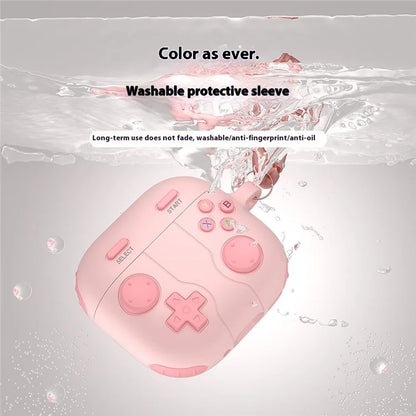 For AirPods 4 Case Game Console Shape Earphones Silicone Shell with Carabiner