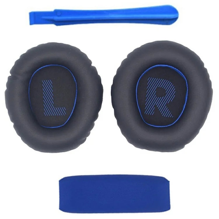 For JBL Quantum 350 / 360 Headphone Protein Leather Ear Pads+Mini Crowbar+Head Beam Sleeve