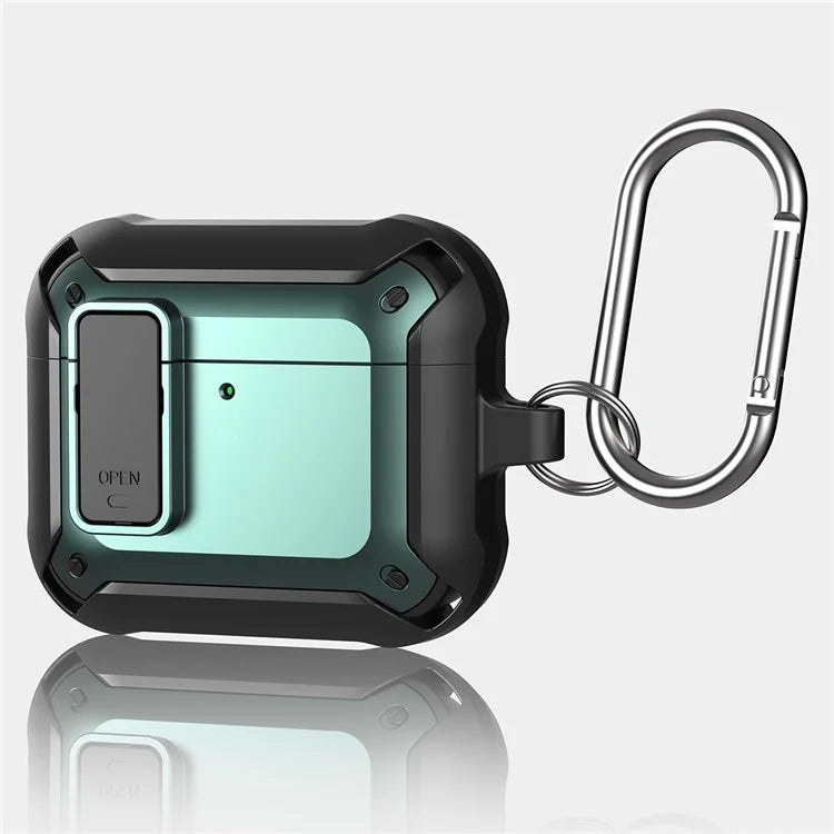 For AirPods 4 Bluetooth Earphone Cover TPU+PC Anti-Drop Case with Buckle