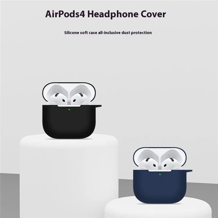 For AirPods 4 Case Bluetooth Earphone Silicone Case Earbud Protective Cover with Lanyard