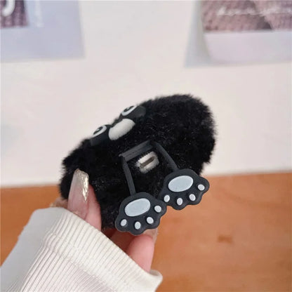 Plush Case for AirPods with Charging Case (2016) / (2019) / AirPods with Wireless Charging Case (2019) Cartoon Raccoon Earphone Cover