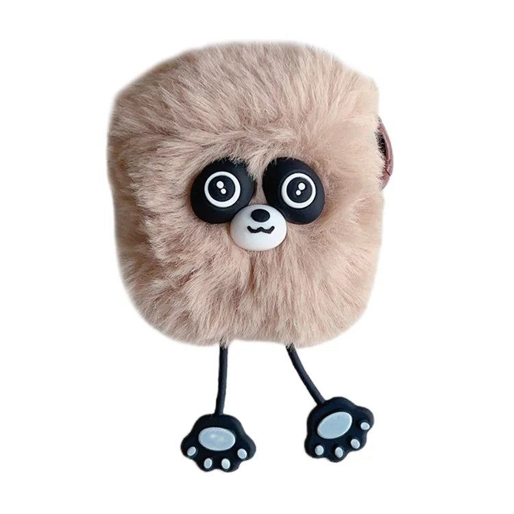 Plush Case for AirPods with Charging Case (2016) / (2019) / AirPods with Wireless Charging Case (2019) Cartoon Raccoon Earphone Cover