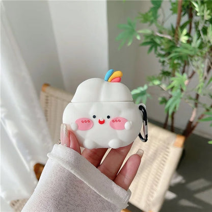 Silicone Case for AirPods with Charging Case (2016) / (2019) / AirPods with Wireless Charging Case (2019) Cloud Design Earphone Cover