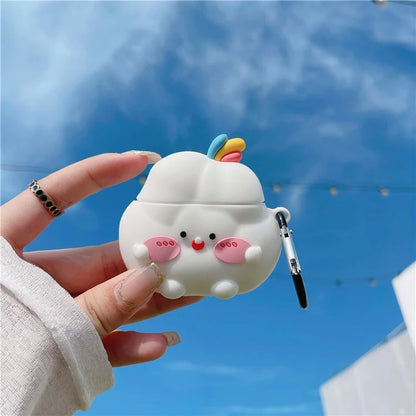 Silicone Case for AirPods with Charging Case (2016) / (2019) / AirPods with Wireless Charging Case (2019) Cloud Design Earphone Cover