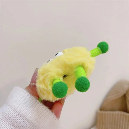 For AirPods Pro 2 Plush Fluffy Warm Case 3D Cartoon Spring Man Earphone Cover