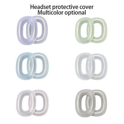 For AirPods Max Headphone Silicone Earmuff Shell Earpad Cover Headband Cover Crossbeam Cover Set Purple