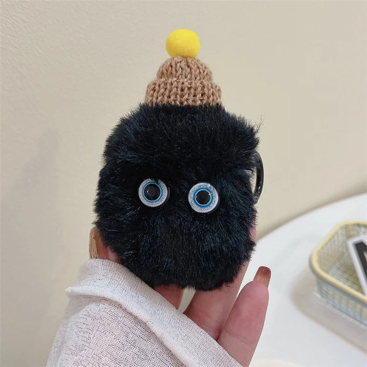 For Apple AirPods with Charging Case (2016) / (2019) / AirPods with Wireless Charging Case (2019) Case Fluffy Little Demon Cover