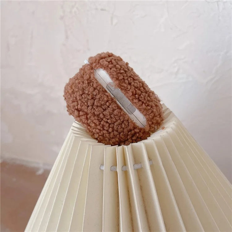 For Apple AirPods Pro 2 Plush Case Bowknot Decor Fluffy Earphone Cover with Ring Buckle