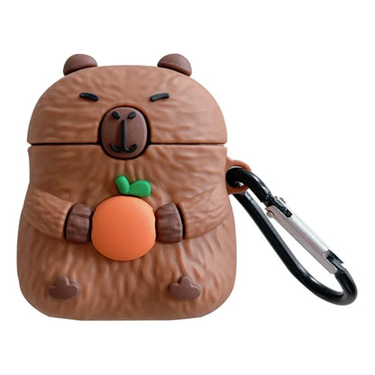 TPU Case for Apple AirPods with Charging Case (2016) / (2019) / AirPods with Wireless Charging Case (2019) Cartoon Capybara Earphone Cover