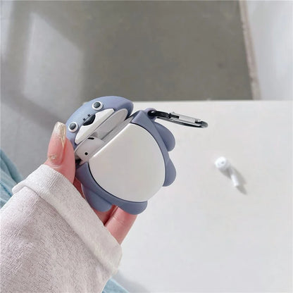 Earphone Case for Apple AirPods with Charging Case (2016) / (2019) / AirPods with Wireless Charging Case (2019) Cartoon Fish TPU Cover