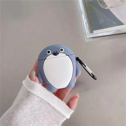 Earphone Case for Apple AirPods with Charging Case (2016) / (2019) / AirPods with Wireless Charging Case (2019) Cartoon Fish TPU Cover