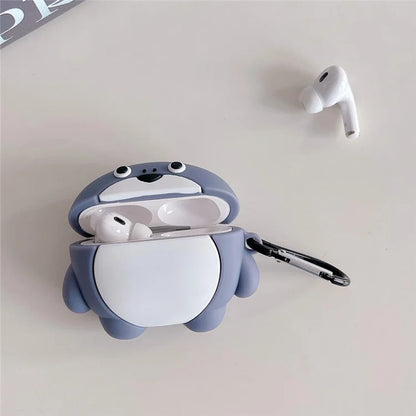 TPU Case for Apple AirPods Pro / Pro 2 Cartoon Fish Earphone Protective Cover with Hanging Buckle