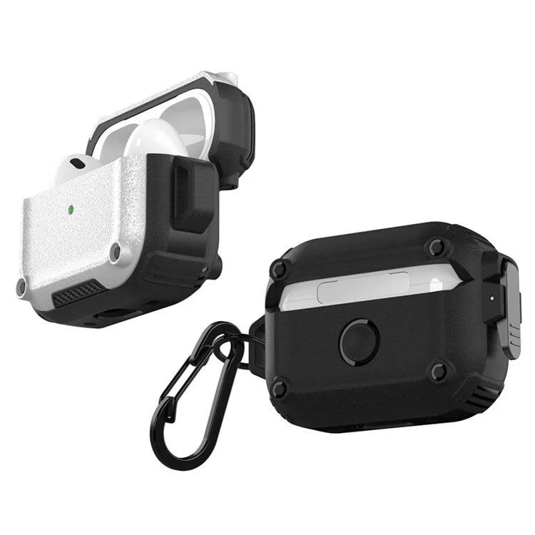 Earphone Case for AirPods Pro 2 PC+TPU Bluetooth Earbud Cover with Hanging Buckle