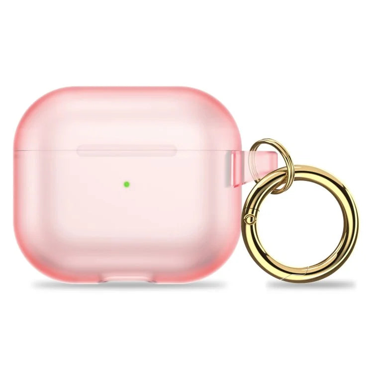 Soft TPU Case for AirPods Pro 2 Bluetooth Earbud Skin-touch Translucent Cover with Hanging Buckle